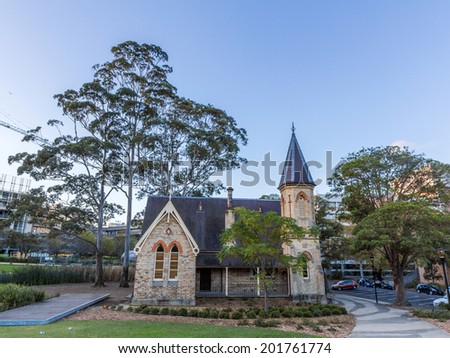 SYDNEY, NSW, AUSTRALIA - May 30, 2014: Little chapel attached to the University of Sydney. University of Sydney is one of the top research universities in Australia.