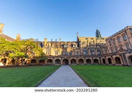 SYDNEY, NSW, AUSTRALIA - May 30, 2014: Quadrant Building at University of Sydney, Australia. Five Nobel or Crafoord laureates have been affiliated with the university as graduates and faculty.