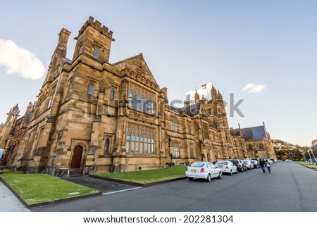 SYDNEY, NSW, AUSTRALIA - May 30, 2014: Quadrant Building at University of Sydney, Australia. Five Nobel or Crafoord laureates have been affiliated with the university as graduates and faculty.