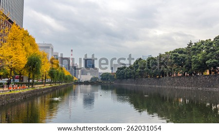 TOKYO, JAPAN - DEC 01, 2014: Tokyo National Museum in Ueno park in Tokyo, Japan. Houses the largest collection of national treasures and important cultural items in the country.