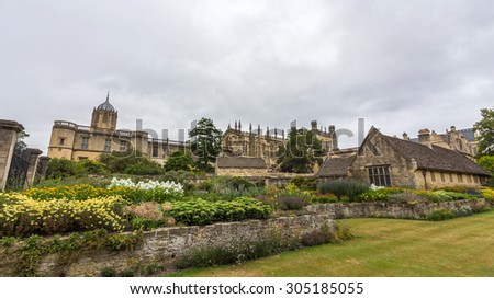 OXFORD, UK - JULY 19, 2015: The War Memorial Garden at Christ Church College in Oxford, England. It was created in 1926 to commemorate the First World War.