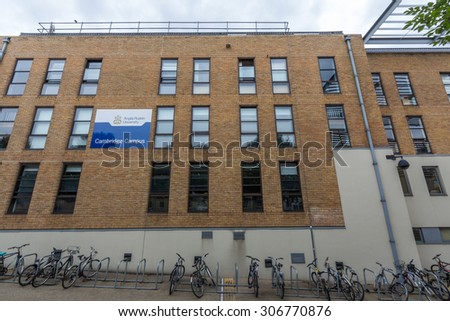 CAMBRIDGE, UK - JULY 23, 2015: Anglia Ruskin University in Cambridge, England.  Anglia Ruskin University has its origins in the Cambridge School of Art, founded by William John Beamont in 1858.