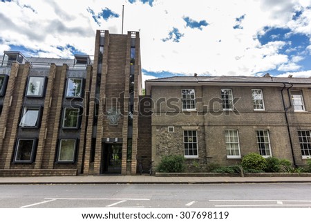 CAMBRIDGE, UK - JULY 22, 2015: Darwin College of the University of Cambridge, England. Darwin was Cambridge University\'s first graduate-only college, and also the first to admit both men and women.