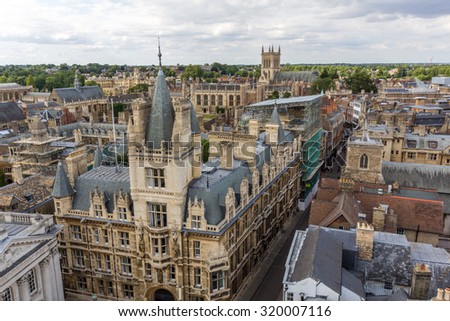 CAMBRIDGE, UK - JULY 23, 2015: Gonville and Caius College in the University of Cambridge in Cambridge, England. It\'s the fourth-oldest college at the University of Cambridge and one of the wealthiest.