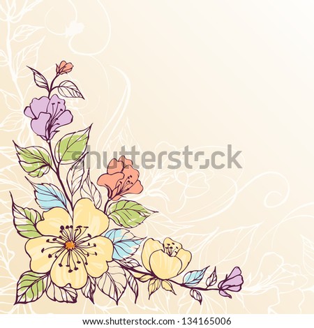 Abstract  flower background. Illustration.