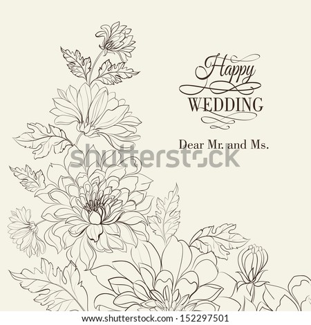 Branch of Chrysanthemum Vector illustration Branch of Chrysanthemum Vector illustration