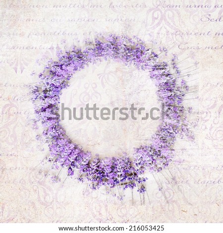 Lavender circle wreath in provence style.