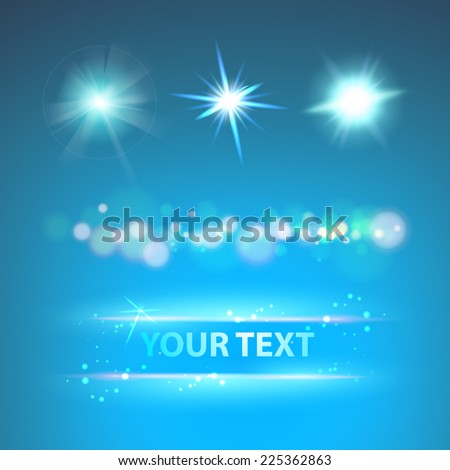 Glow sparks collection over night sky Vector illustration Glow sparks collection over night sky Vector illustration