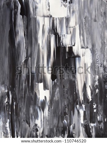 Black and White Abstract Art Painting