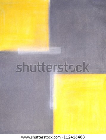 Grey and Yellow Abstract Art Drawing