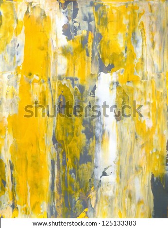 Grey and Yellow Abstract Art Painting