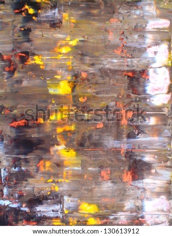 Brown and Yellow Abstract Art Painting