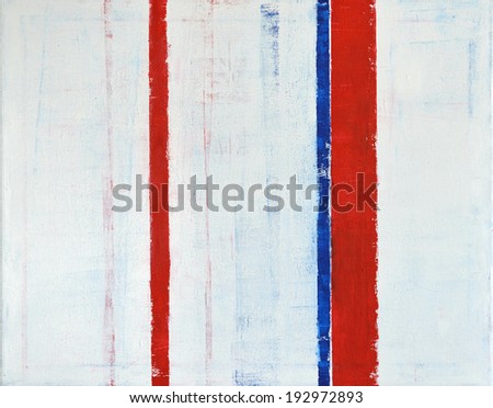 Red and Blue Abstract Art Painting