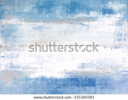 Blue and Grey Abstract Art Painting