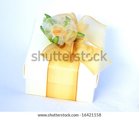 Beautifully decorated gift box for wedding