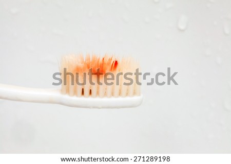 gums bleed when brush the  teeth and blood in toothpaste foam on the toothbrush