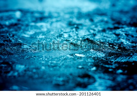 Blue water surface ,Rippled water surface , Shallow water surface