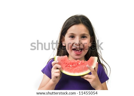 watermelon girl pics. girl eating Watermelon
