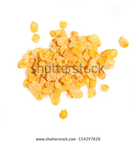 Group of cereals isolated over white background