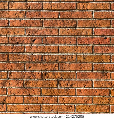 Red bricks textured wall. Background.