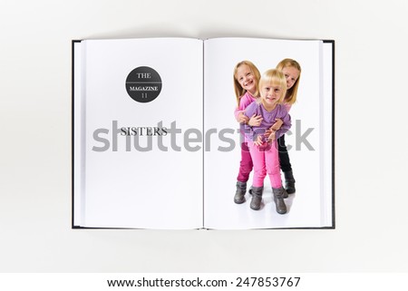 Sisters printed on book