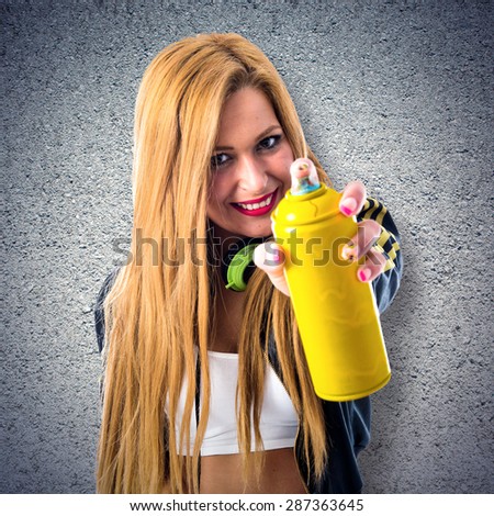 girl with a spray can