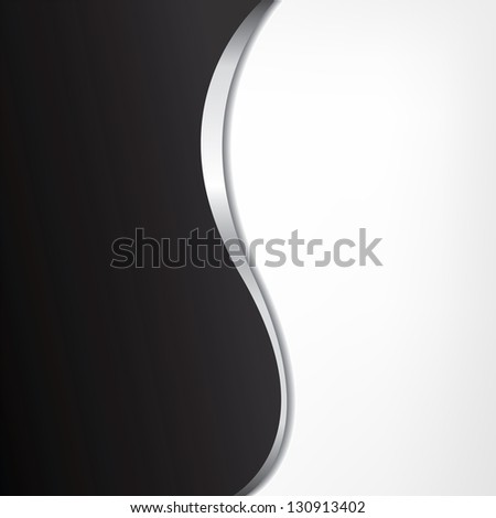 Abstract black-white background with metallic line