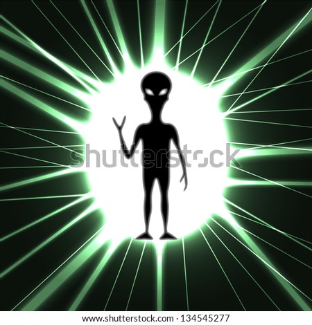 Alien invasion and flash light