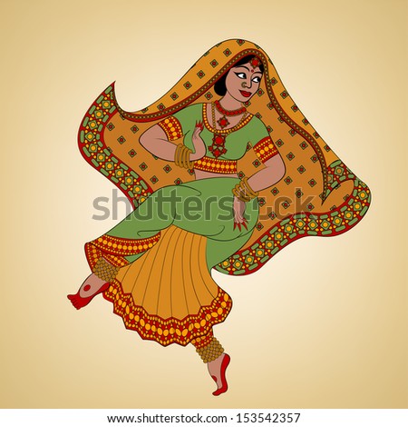 Indian woman dancer dancing