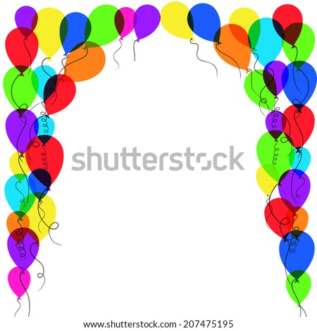 Holiday background with balloon frame