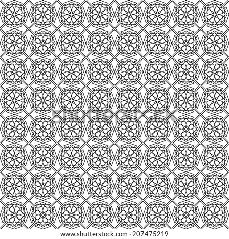 Arabian seamless net pattern on white background