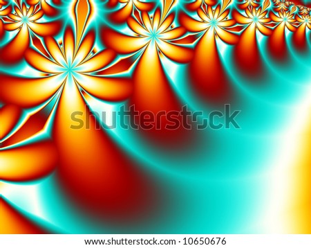 A bright and beautiful fractal background.