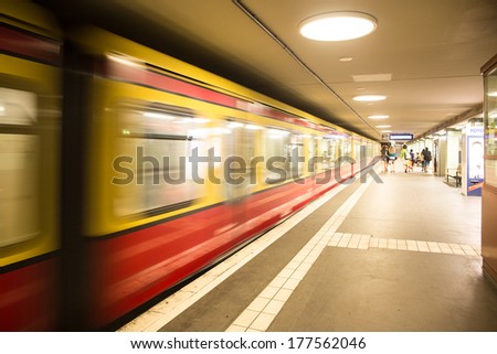 Berlin - July 29: People Leaving The Subway Station, July 29, 2013 In Berlin, Germany. The Berlin U-Bahn Is The Most Extensive Underground Network In Germany With A System Length Of 146 Km