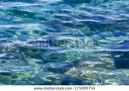 blue seabed at sunny day background