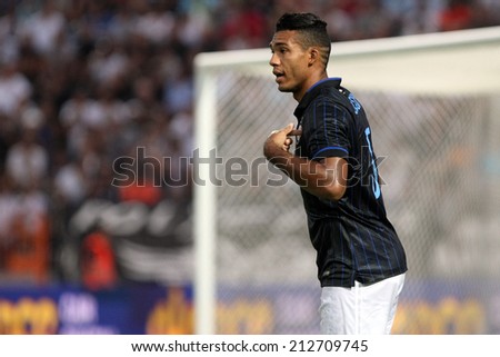 THESSALONIKI, GREECE- AUGUST 14 : Juan Jesus of Inter in action during the friendly match Paok vs Inter.