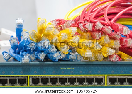 Switch and Ethernet cables