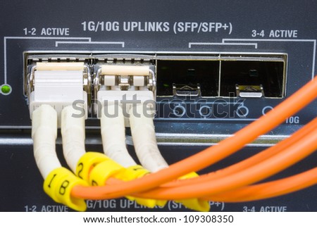 Technology center with fiber optic equipment patch core