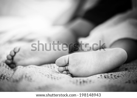Sole of childrens feet