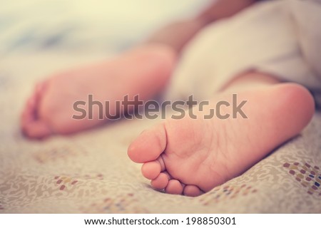 Sole of childrens feet