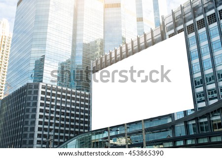 Large billboard Signs for advertisement on buildings at the downtown area economy,Business for advertisement