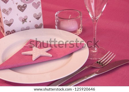 Romantic Valentines Dinner with Candle