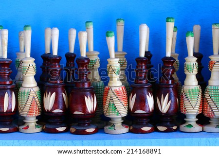 Make up. Original arabic kohl bottle - eyeliner for sale in medina of Chefchaouen, Morocco, North Africa