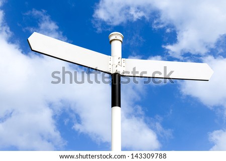 Right and wrong directional signpost