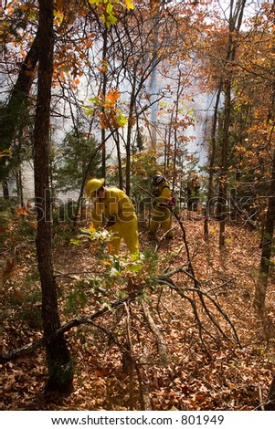 Fire fighting in the Ozark Mountains