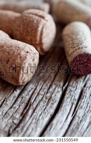 close up of wine cork. background