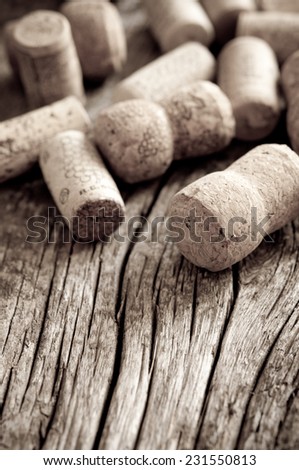 close up of wine cork. background