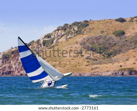 Sailor nearly tips sailboat in waters off Mazatlan Mexico