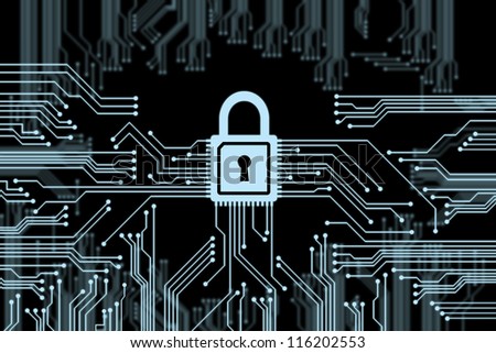 Concept of computer data encryption / data protection / security enhancement