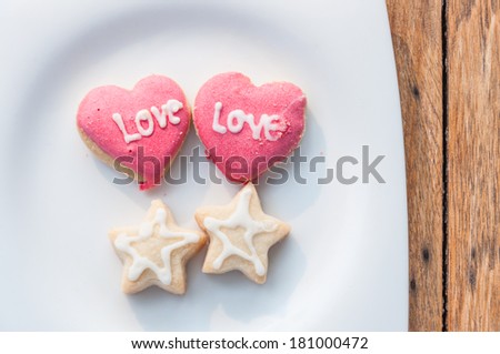 love cookies in white dish