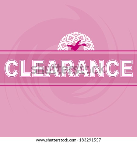 Clearance Sale Design Pink Background Bird